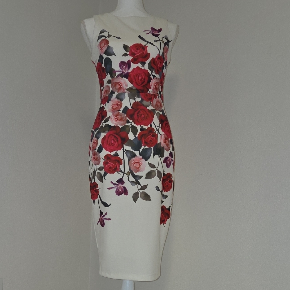 Premier Amour  Sheath Midi Dress for Cocktail. Sz 2 - Picture 4 of 7